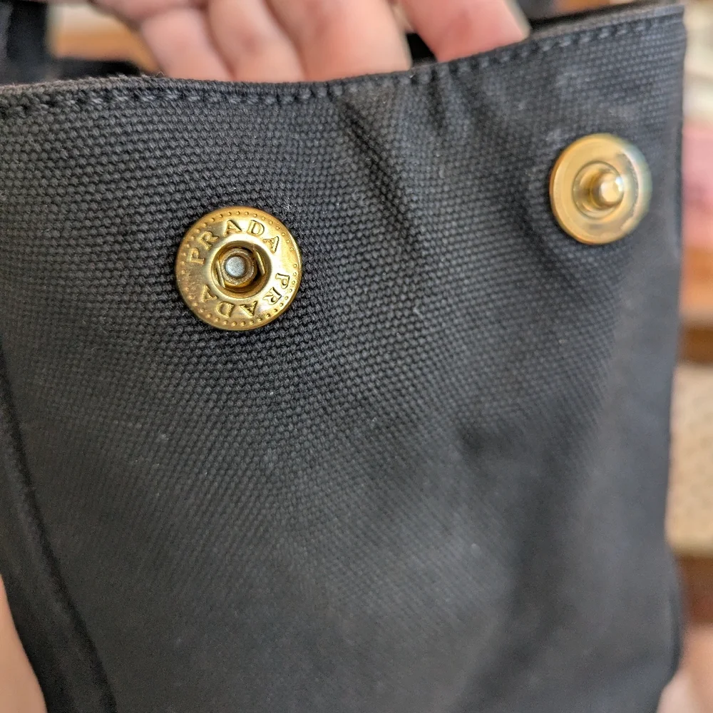 Black Prada Canapa Studded & Rhinestone Bag - Picture 12 of 17